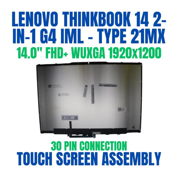 1 of 8-image forLenovo ThinkBook G4 IML 21MX000XLT 14.0" FHD+ WUXGA 1920x1200 30 Pin Touch Screen Assembly