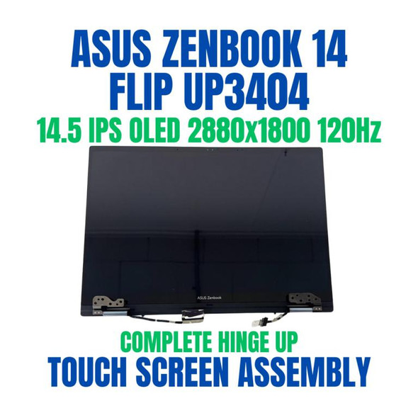 1 of 8-image forASUS ZENBOOK 14 FLIP UP3404VA-BS71T-CB 14.5" 2880x1800 Touch OLED 120Hz IPS 2.8K Complete Hinge Up Screen Assembly