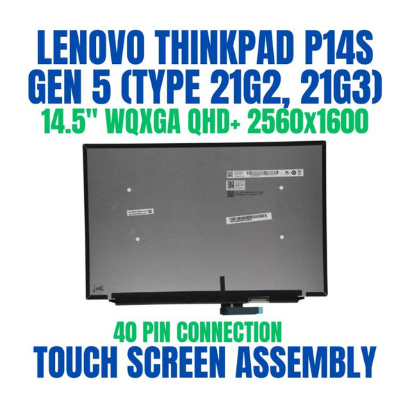 1 of 5-image forLenovo ThinkPad P14s Gen 5 21G3S5QV00 14.5" WQXGA QHD+ 2560x1600 Touch Screen Assembly