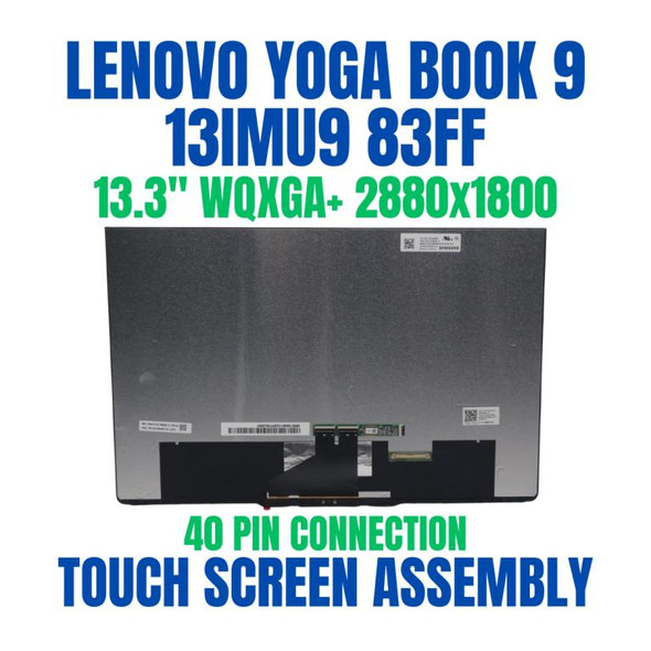 1 of 8-image forLenovo Yoga Book 9 13IMU9 83FF0017PH 13.3" WQXGA+ 2880x1800 40 Pin 2.8K OLED Touch Screen Assembly