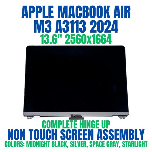 1 of 9-image for13.6" MacBook Air Retina A3113 2024 M3 EMC 8611 LCD Screen Assembly