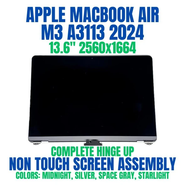 1 of 9-image for13.6" Apple Macbook Air A3113 EMC 8611 Retina LCD Screen Assembly Midnight
