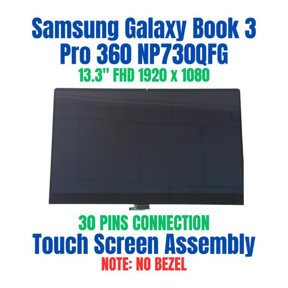 1 of 7-image forSamsung GALAXY BOOK3 360 NP730QFG-KB1FR 13.3" 1920x1080 Touch Screen Assembly No Bezel QLED