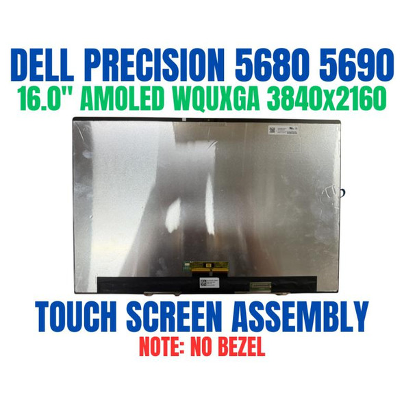 1 of 5-image forDell Precision 5690 Display 16" 16:10 3840x2400 pixel 283 PPI 10-point capacitive Samsung 160YV03 OLED Dell P/N D3KJF SDC4164 glossy 60HZ
