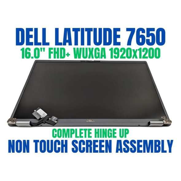 1 of 13-image forDell Latitude 7650 FHD Non Touch Gray 05TCXJ Replacement Laptop LCD LED Screen Display Monitor Complete Hinge Up Assembly