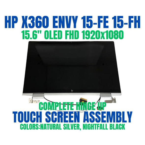 1 of 5-image forHP Envy 15-fe0528nz 81L99EA 15.6" Full HD 1920x1080 30 Pin OLED Complete Hinge Up Touch Screen Assembly