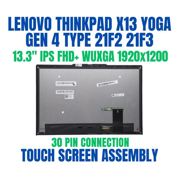 1 of 8-image for13.3" Lenovo Thinkpad X13 Yoga Gen 4 21F2 21F3 WUXGA LCD Touch Screen Assembly
