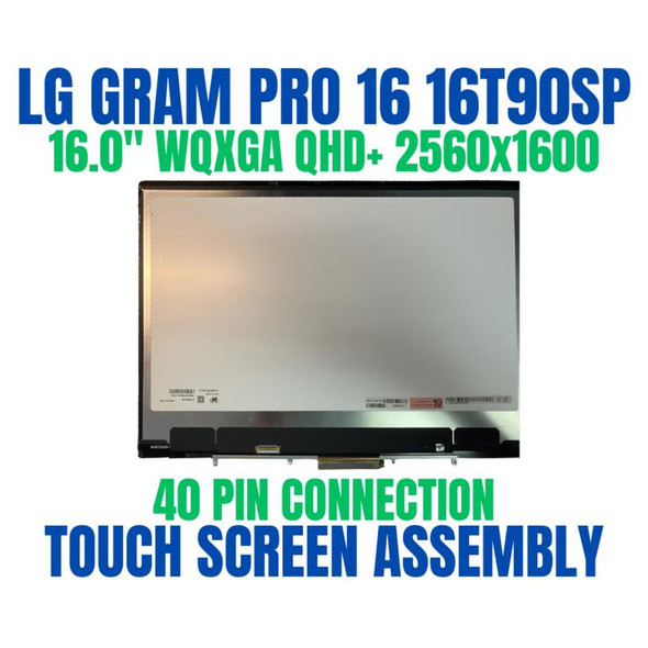 1 of 7-image forLG GRAM 16T90SP-G.AAB4U1 16" 2560x1600 WQXGA QHD+ Touch Screen Assembly