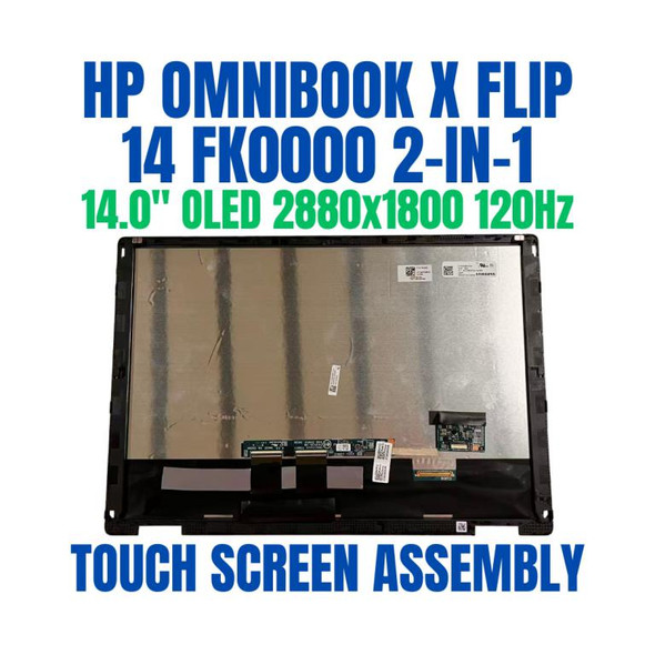 1 of 5-image forHP OMEN 16-ah0001nl B9DG1EA 14.0" 2880x1800 2-in-1 OLED 2.8K 120Hz Touch Screen Assembly