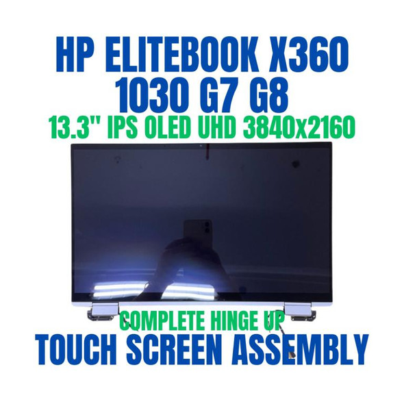 1 of 5-image forHP ELITEBOOK x360 1030 G8 4H9L2UT 13.3" UHD 3840x2160 40 Pin OLED Complete Hinge Up Touch Screen Assembly