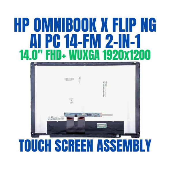 1 of 1-image forHP Victus 15-fb1001nh B98N0EA 14.0" FHD+ WUXGA 1920x1200 2-in-1 Touch Screen Assembly