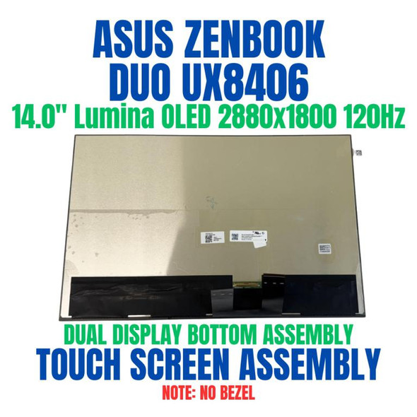 1 of 10-image forASUS ZENBOOK DUO UX8406MA-PS79T Touch OLED Lumina Display Dual Bottom Assembly