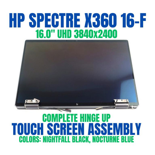 1 of 6-image forHP Spectre 16-f1901nc 732Z3EAR 16" UHD 3840x2400 40 Pin OLED Complete Hinge Up Touch Screen Assembly