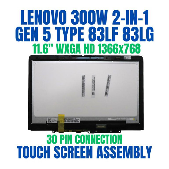 1 of 8-image for5M11R91400 300w 2-in-1 Gen 5 Type 83LF 83LG Laptop Lenovo Type 83LG 11.6" Touch Screen Assembly