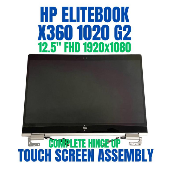 1 of 7-image forHP Elitebook X360 1020 G2 3FK47PC 12.5" Full HD 1920x1080 30 Pin Complete Hinge Up Touch Screen Assembly