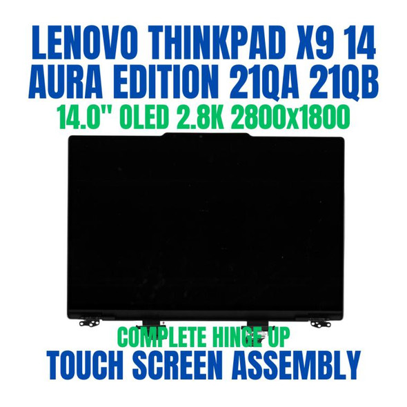 1 of 8-image forLenovo ThinkPad X9-14 Gen 1 Aura Edition 21QA004SMB 14.0" 2880x1800 2.8K OLED Complete Hinge Up Touch Screen Assembly