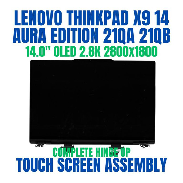 1 of 21-image forLenovo ThinkPad X9-14 Gen 1 Aura Edition 21QA004XTX 14.0" 2880x1800 2.8K OLED Complete Hinge Up Touch Screen Assembly