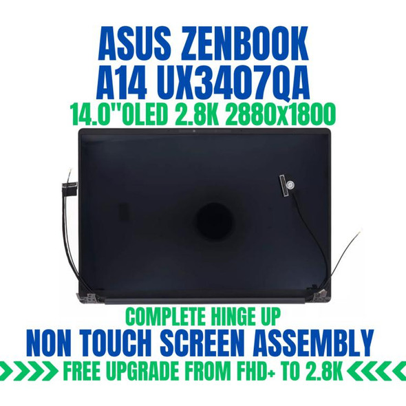 1 of 8-image forASUS Zenbook A14 UX3407RA-QD007W Non Touch Screen OLED Display Complete Assembly