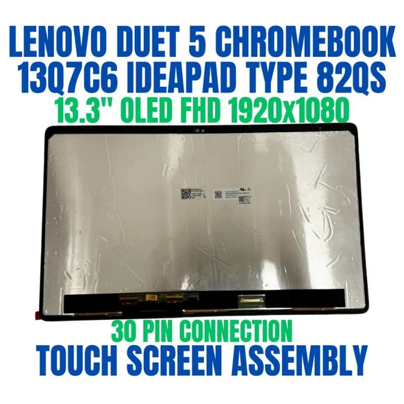 1 of 8-image for13.3" Lenovo Ideapad Duet 5 Chromebook 13Q7C6 82QS003VCF LCD Touch Screen