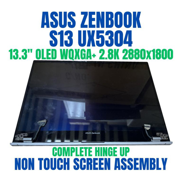 1 of 6-image forASUS ZENBOOK S 13 UX5304VA-NQ SERIES 13.3" 2880x1800 2.8KOLED Complete Non Touch Screen Assembly Hinge Up