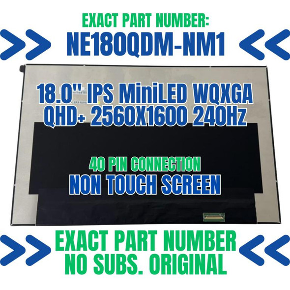 1 of 9-image for18" NE180QDM-NM1 2650x1600 240HZ 40 Pin LCD Non Touch Screen Display Panel