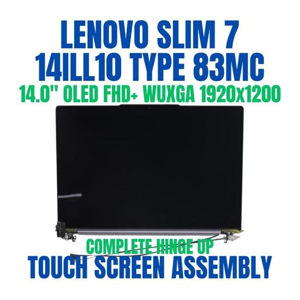 1 of 9-image forLenovo Slim 7 14ILL10 83MC0000US 14.0" FHD+ WUXGA 1920x1200 OLED Complete Hinge Up Touch Screen Assembly