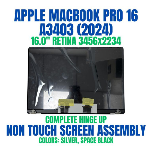 1 of 7-image forMacBook Pro 16" A3403 M4 2024 LCD Screen Replacement Assembly Space Black