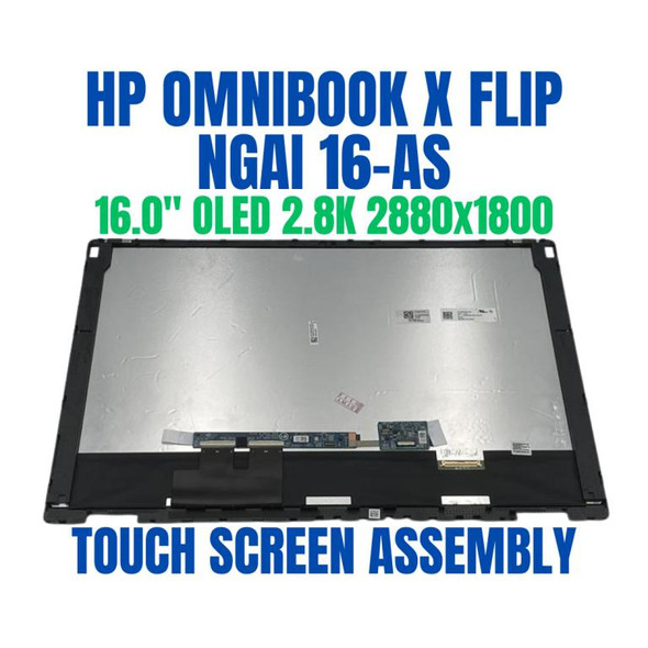 1 of 7-image forHP OmniBook X FlipNGAI 16-as0758nz BJ3J3EA 16" 2.8K 2880x1800 OLED Touch Screen Assembly