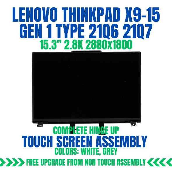 1 of 10-image forLenovo ThinkPad X9-15 Gen 1 21Q60012MN 15.3" 2880x1800 Complete Screen Assembly Hinge Up