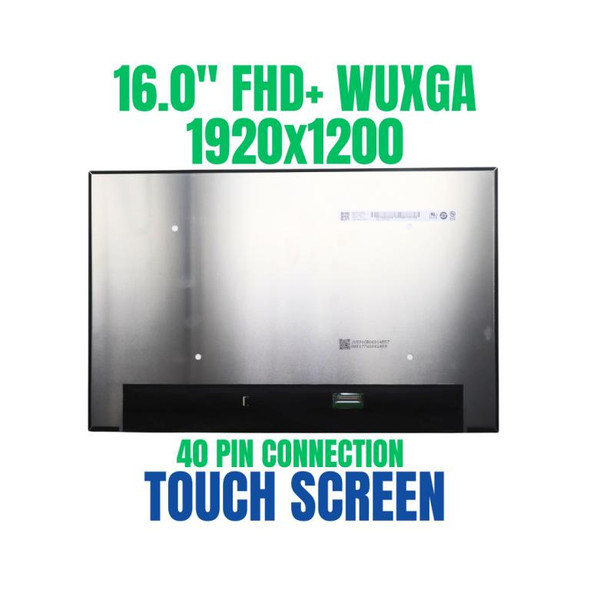 1 of 5-image for16.0" WUXGA Touch LAPTOP LCD Screen B160UAK01.9 1920X1200 40 Pin