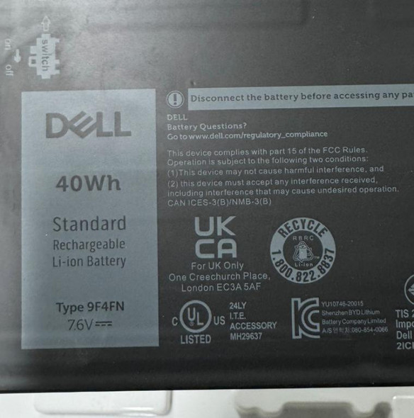 2 of 2-image forOEM Dell Latitude 7320 Laptop Batter y 9F4FN 09F4FN Internal Replacement Pack