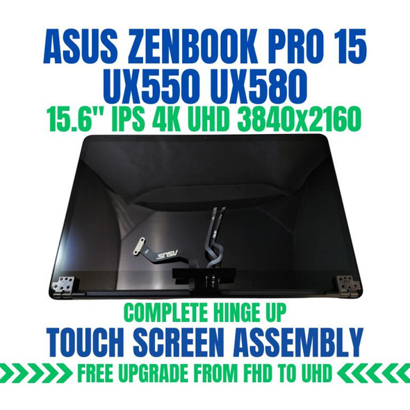 1 of 9-image forASUS ZENBOOK PRO UX550VE 15.6" Complete Hinge Up Touch Screen Assembly