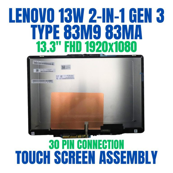 1 of 8-image forLenovo 13w 2-in-1 Gen 3 83M9 83MA 13.3" Touch Screen Assembly