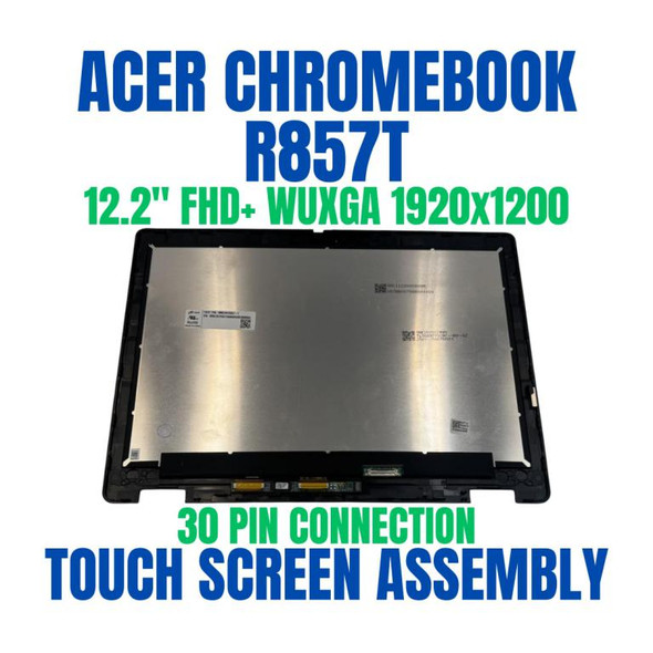 1 of 9-image forAcer CHROMEBOOK SPIN 512 R857T-C2Q8NA 12.2" 1920x1200 Touch Screen Assembly FHD+ WUXGA