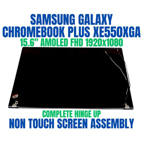 1 of 6-image forSamsung GALAXY CHROMEBOOK PLUS XE550XGA-KC1US 15.6" 1920x1080 AMOLED Full HD Complete Non Touch Screen Assembly Hinge Up