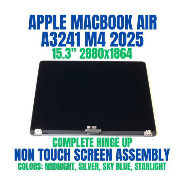 1 of 7-image for15.3" MacBook Air A3241 EMC 8782 2025 M4 LCD Screen Display Assembly W/ Kit