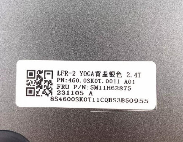 2 of 2-image forLenovo ThinkPad L13 Yoga Gen 4 21FJ 21FK LCD Back Cover Top Lid A Cover Storm Grey OEM Replacement 5M11H62875 460.0SK0T.0011 Display Back Cover