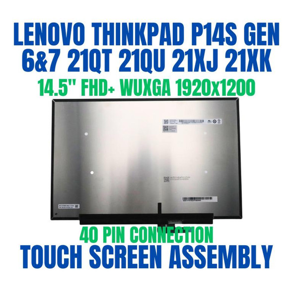 1 of 5-image forLenovo ThinkPad P14s Gen 6 21QT0039ED 14.5" 1920x1200 40 Pin Touch Screen Assembly