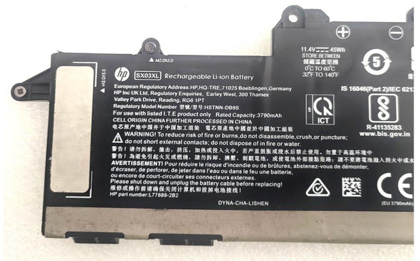 2 of 3-image forSX03XL HP ProBook x360 435 G7 G8 1920X1080 45Wh 11.55V 3-Cell Li-Ion L78125-005 HSTNN-DB9S HSTNN-IB9I OEM Replacement