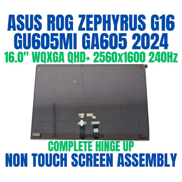 1 of 15-image forASUS ROG ZEPHYRUS G16 GU605CP-G16.U95070 16" 2560x1600 Complete Non Touch Screen Assembly Hinge Up