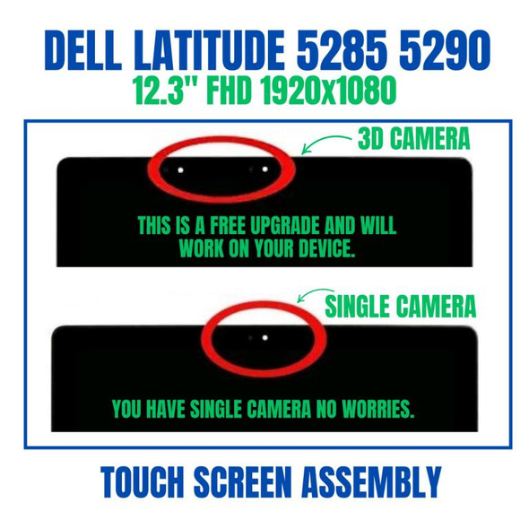 1 of 5-image for12.3" Dell Latitude 12-5285 2D LCD FHD Display Touch Screen Digitizer Assembly
