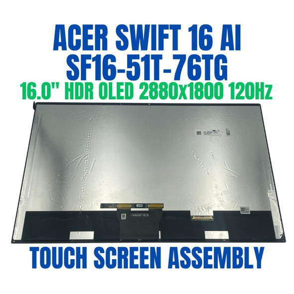 1 of 7-image forAcer SWIFT 16 SF16-51T SERIES 16" 2880x1800 120Hz HDR OLED Touch Screen Assembly