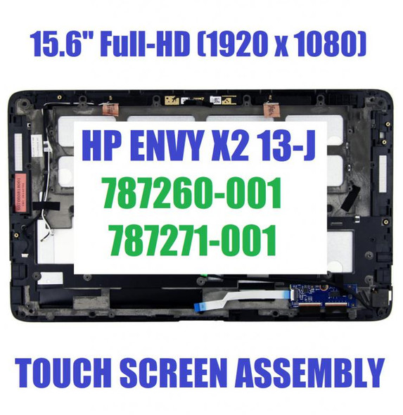 1 of 2-image for13.3" HP Envy X2 13-J FHD LCD Touch Screen X2 13-J002DX 1920X1080 Screen Glossy 787271-001
