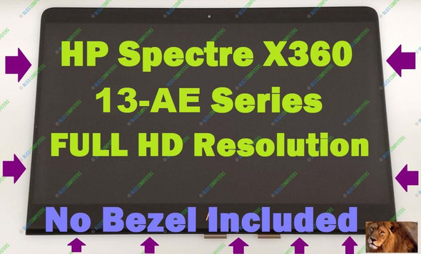 1 of 6-image for13.3" LCD Touch Screen Digitizer Assembly HP SPECTRE X360 13-AE01 942848-001
