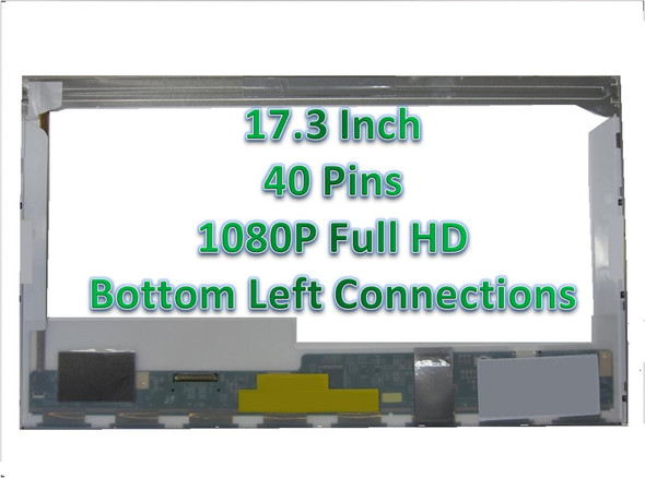1 of 7-image forSony VAIO SVE1712Q1EW Laptop Screen 17.3" LED BOTTOM LEFT FULL HD