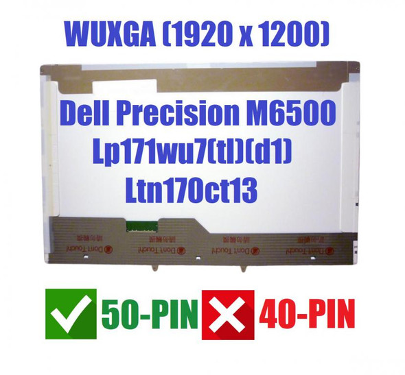 1 of 6-image forDell LG Precision M6500 17.0" Matte LCD Screen WUXGA LP171WU7