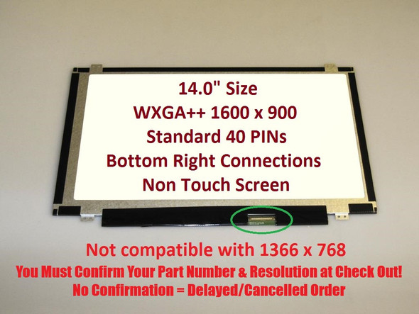 1 of 11-image forLTN140KT03-403 Samsung 14.0" Hd 40 pin LCD Screen