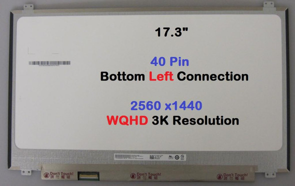 1 of 6-image forAUO B173QTN01.2 17.3" QHD 120Hz eDP Display REPLACEMENT LCD LED Screen Non Touch