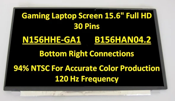 1 of 7-image for15.6" LED Display IPS LCD Screen B156HTN05.3 HW0A WUXGA FHD 1920X1080
