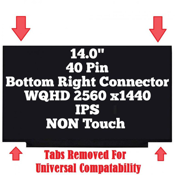 2 of 5-image forLCD Screen LP140QH1(SP)(E1) QHD 2560x1440 Glossy Display 14.0"